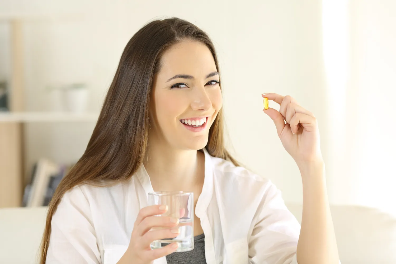 Woman receiving oral vitamin therapy | Medical Spa | Basking Ridge, NJ | Marée Aesthetics