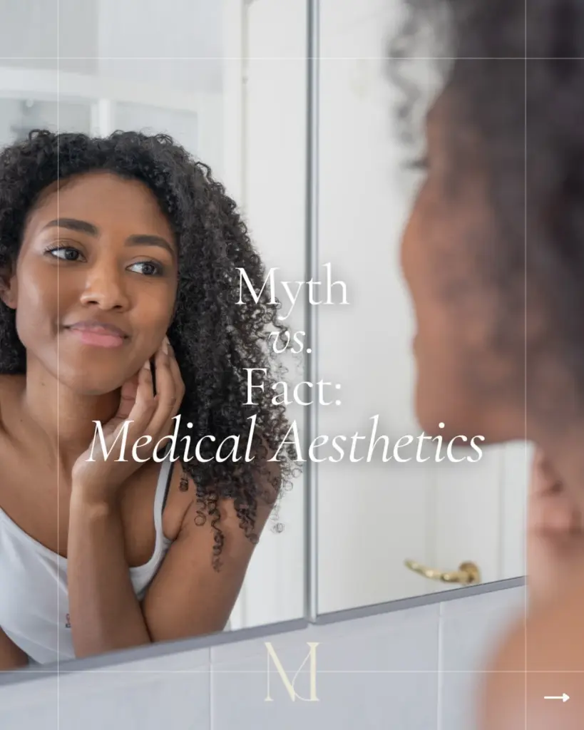 Myth and fact skincare graphic for patient education | Medical Spa | Edinburg, TX | Marée Aesthetics